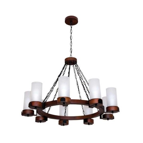 Lustre Country Envelhecido 9 Lâmpadas 1109e - Luminárias Müller