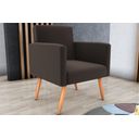 Ver imagem 1 de Poltrona Decorativa Dallas Suede Marrom B256 - Matrix