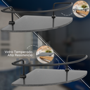 Ver imagem 5 de Kit 2 Suporte Prateleira Porta Shampoo Condicionador Canto Banheiro Vidro Fumê/preto Único