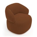 Ver imagem 7 de Kit Poltrona Giratória e Sofá Orgânico Living Glee 02 Lugares 140cm Veludo Terracota - Abmaza