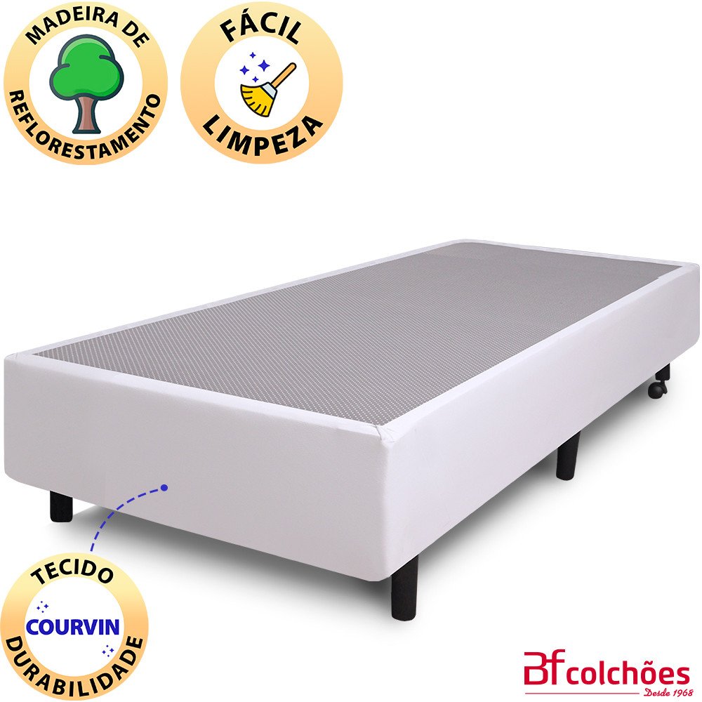 Cama Box Solteiro com Colchão a Vácuo Ortopédico Espuma Certificada 78x188x51cm - Bf Colchões - 8