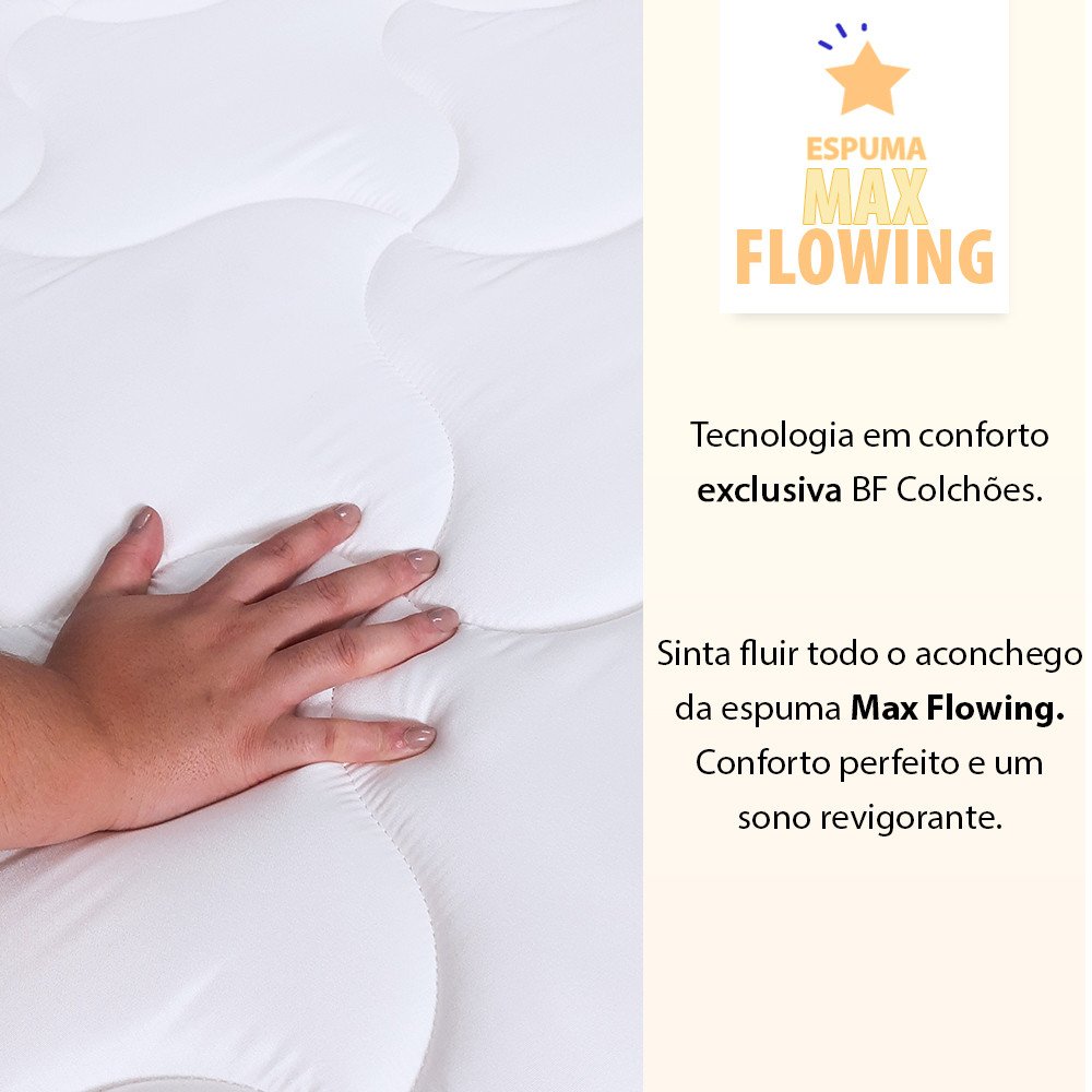 Cama Box Solteiro com Colchão a Vácuo Ortopédico Espuma Certificada 78x188x51cm - Bf Colchões - 4