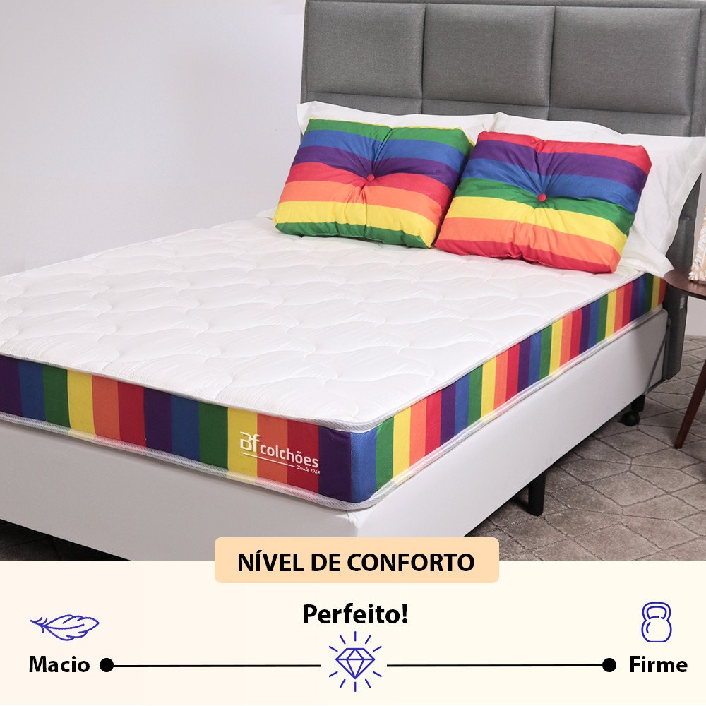 Cama Box Solteiro com Colchão a Vácuo Ortopédico Espuma Certificada 78x188x51cm - Bf Colchões - 7