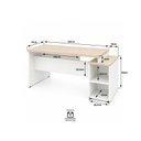 Ver imagem 3 de Mesa de Escritório Executiva Diretor 165x70cm com Armário e Gaveta com Fechadura