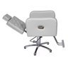 Poltrona Cadeira Hidráulica Tokyo Reclinável Para Salão Coletas - Prata Factor - 4