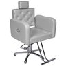 Poltrona Cadeira Hidráulica Tokyo Reclinável Para Salão Coletas - Prata Factor - 1
