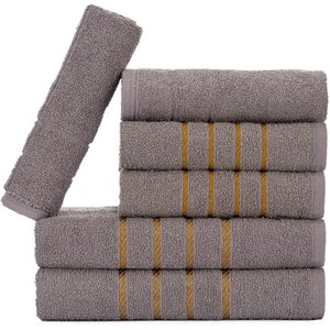 Jogo de Toalhas 6 Pçs - 2 Banho 2 Rosto 2 Piso Montreal 100% Algodão Cinza