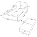 Ver imagem 3 de Cama Colchão Montessoriana Infantil Proteção Lateral Balaqui - Cinza Claro
