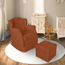 Ver imagem 1 de Poltrona Amamentação Balanço Bege + Puff:terra Cota