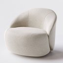 Ver imagem 1 de Poltrona Mônaco com Base Giratória em Linho Bege Claro - Home Mobily