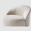 Ver imagem 3 de Poltrona Mônaco com Base Giratória em Linho Bege Claro - Home Mobily
