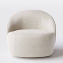 Ver imagem 7 de Poltrona Mônaco com Base Giratória em Linho Bege Claro - Home Mobily