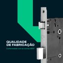 Ver imagem 5 de Fechadura de Embutir para Banheiro Prata Cromado Inox Fortezza