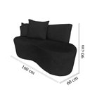 Ver imagem 5 de Kit Namoradeira + 2 Poltronas Yara Orgânica Couro Preto