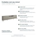 Ver imagem 7 de Rack New Bend 220 cm Porta Lisa Incolar Grigio com Pé Preto
