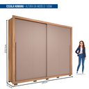 Ver imagem 4 de Guarda Roupa 2 Portas 4 Gavetas Suburban Gold Cinza/Buriti/Fendi