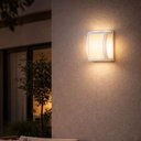 Ver imagem 2 de Kit 8 Arandelas Luminárias Parede Smart E27 Branca Lente Leitosa Curvada Dital Externa Interna