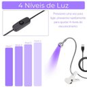 Ver imagem 3 de Luz Led Uv Lanterna Mesa com Garra Secagem Unhas Gel Cabine