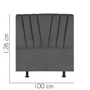Ver imagem 3 de Cabeceira Estofada Bélgica 100cm Solteiro Para Cama Box Quarto Linho Cinza - Gat Magazine