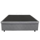 Ver imagem 2 de Cama Box Baú Casal B&G Courino Cinza 138x188x42
