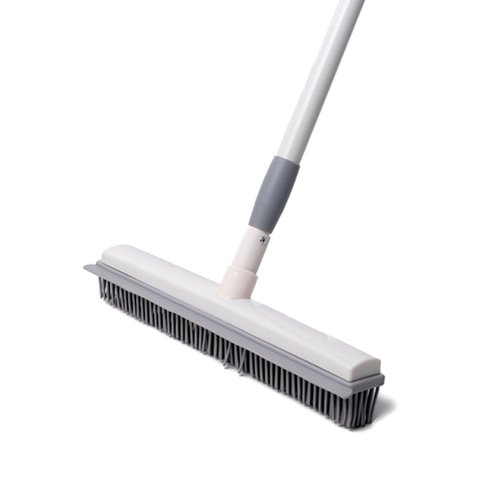 Vassoura Emborrachada com Rodo Multiuso 2 em 1 Limpeza Geral Varre e Seca - Simplo