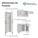 Ver imagem 4 de Armário de Cozinha Completa 229cm Branco Emilly Madesa 18xa Branco
