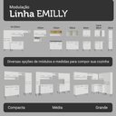 Ver mais imagens de Armário de Cozinha Completa 229cm Branco Emilly Madesa 18xa Branco