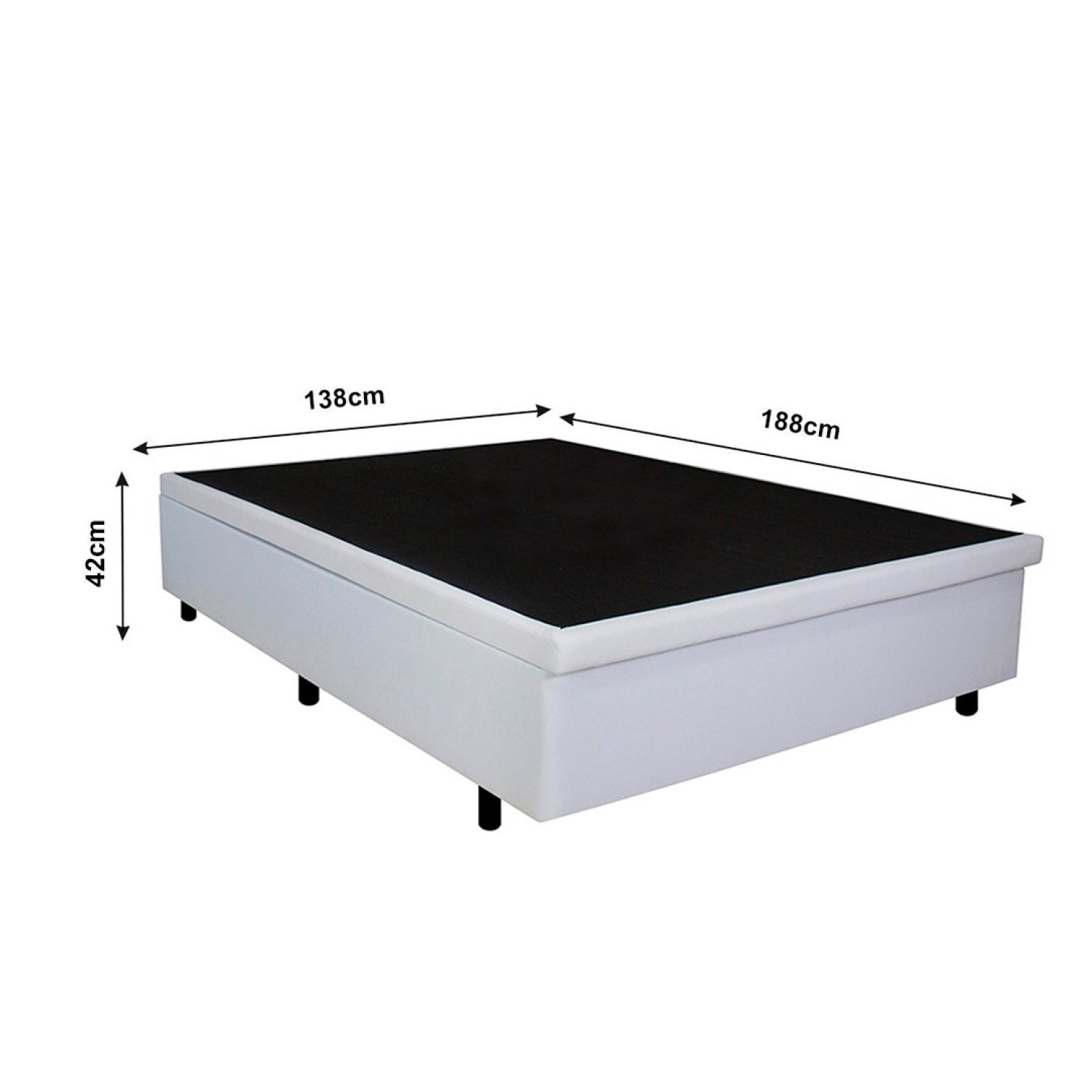 Cama Box Baú Casal Courino Branco 138x188x42 - 4