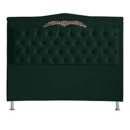 Cabeceira de Cama Box Madri Casal Queen 160 Cm Suede Verde Ec Móveis - 1