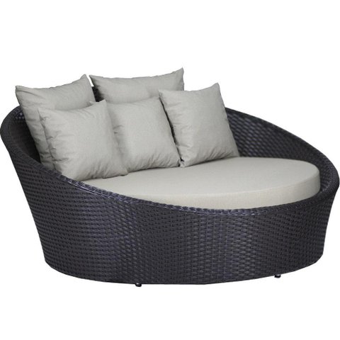 Chaise Sofá Livia para Varanda Jardim Piscina Trama Original Tabaco