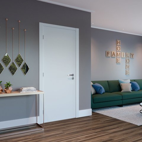 Porta de Madeira 210x60cm Espessura 3,5cm Mso Eucaprimer Eucatex