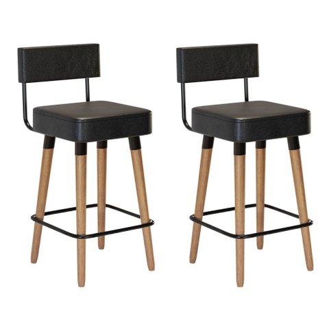 Kit com 2 Banqueta Barcelona - Couríssimo Preto