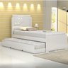 Cama Bibox Solteiro Luiza com Auxiliar 100% Mdf Resistente:branco - 1