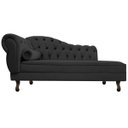Ver imagem 5 de Kit Diva Recamier Diana 140cm Lado Direito e 02 Poltronas Classic Linho Cinza Escuro - ADJ Decor