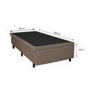 Ver imagem 4 de Cama Box Baú Solteiro 88x188x42cm Bege com Pistão a Gás