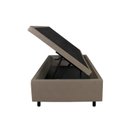 Ver imagem 5 de Cama Box Baú Solteiro 88x188x42cm Bege com Pistão a Gás