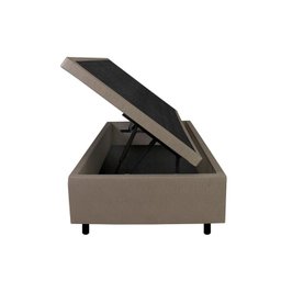 Cama Box Baú Solteiro 88x188x42cm Bege com Pistão a Gás - 5