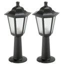 Ver imagem 1 de Kit 2 Balizadores para Jardim Preto Lente Fosca Termoplástico Grega Dital Iluminação Externa