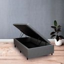 Ver imagem 5 de Cama Box Baú Solteiro 88x188x42cm Cinza com Pistão a Gás