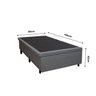 Cama Box Baú Solteiro 88x188x42cm Cinza com Pistão a Gás - 4