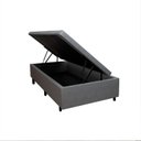 Ver imagem 6 de Cama Box Baú Solteiro 88x188x42cm Cinza com Pistão a Gás