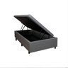 Cama Box Baú Solteiro 88x188x42cm Cinza com Pistão a Gás - 6