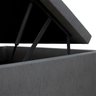 Cama Box Baú Solteiro 88x188x42cm Cinza com Pistão a Gás - 2