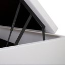 Ver imagem 6 de Cama Box Baú Solteiro 88x188x42cm Branco com Pistão a Gás