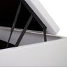 Cama Box Baú Solteiro 88x188x42cm Branco com Pistão a Gás - 6