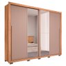 Guarda-roupa Casal com Espelho 2 Portas 4 Gavetas Suburban Gold Espresso Móveis - 3