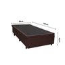 Cama Box Baú Solteiro 88x188x42cm Marrom com Pistão a Gás - 4