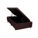 Ver imagem 2 de Cama Box Baú Solteiro 88x188x42cm Marrom com Pistão a Gás