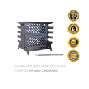Ver imagem 2 de Churrasqueira Portátil para Espetos em Aço Carbono Kebab Capincho 08000491