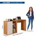 Ver imagem 5 de Escrivaninha Mesa Escritório com Start 1 Porta 140cm Freijó e Off White Bege